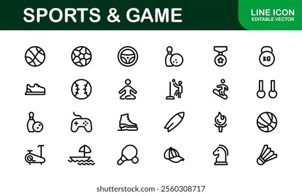 Premium Sports Icon Designs - Stylish and Functional for Websites, Apps, and Sports Marketing