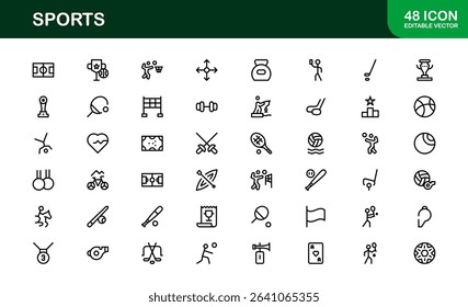 Premium Sports Icon Designs - Stylish and Functional for Websites, Apps, and Sports Marketing. Professional icon set
