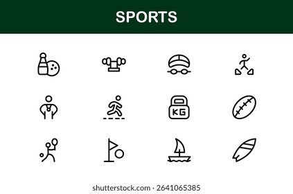 Premium Sports Icon Designs - Stylish and Functional for Websites, Apps, and Sports Marketing. Professional icon set
