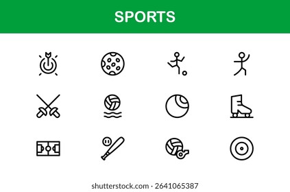 Premium Sports Icon Designs - Stylish and Functional for Websites, Apps, and Sports Marketing. Professional icon set