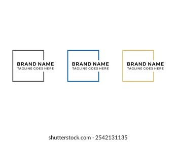 premium square logo design vector illustration on transparent background
