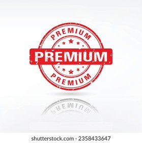 PREMIUM stamp. PREMIUM grunge rubber stamp on white background