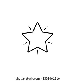 Premium star icon or logo in line style. High quality sign and symbol on a white background. Vector outline pictogram for infographic, web design and app development.