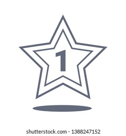 Premium star icon or logo in line style. High quality sign and symbol on a white background.