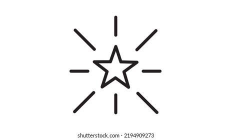 Premium star icon or logo in line style. High quality sign and symbol on a white background. 