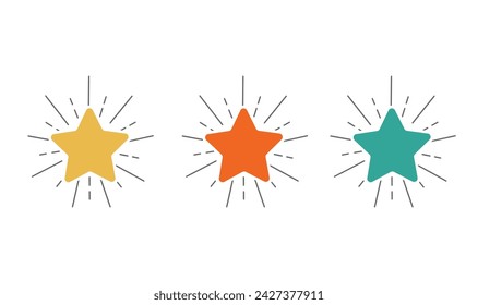 Premium star icon or logo in line style.