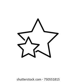 Premium star icon or logo in line style. High quality sign and symbol on a white background. Vector outline pictogram for infographic, web design and app development.