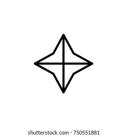 Premium star icon or logo in line style. High quality sign and symbol on a white background. Vector outline pictogram for infographic, web design and app development.