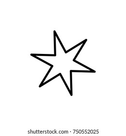 Premium star icon or logo in line style. High quality sign and symbol on a white background. Vector outline pictogram for infographic, web design and app development.