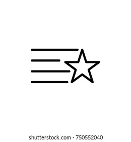 Premium star icon or logo in line style. High quality sign and symbol on a white background. Vector outline pictogram for infographic, web design and app development.