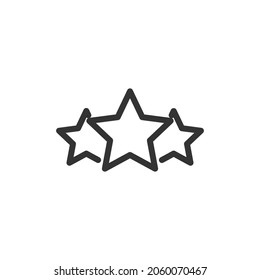 Icono de línea estrella premium para aplicación, web y interfaz de usuario. Signo de trazo vectorial aislado en un fondo blanco. Icono de contorno de estrella de estilo moderno.