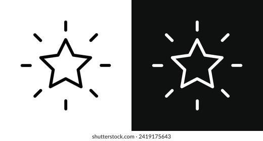 Ilustración de iconos de la línea del vector estrella premium.