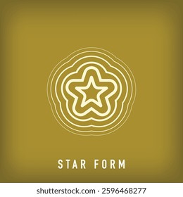Premium star wave form logo design. Sports organization corporate logo template. vector.