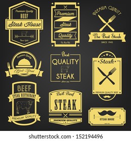 Premium Steak Vintage Label