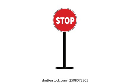 Premium-Stoppschild, Vektorgrafik zur Verwendung.