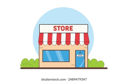 Premium Store vector illustration building for use.