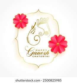 premium style ganesh chaturthi religious background for social media post vector