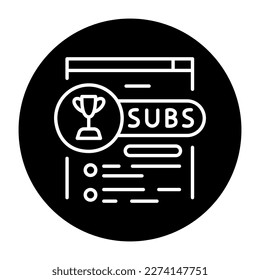 Premium subscribe black line icon. Online promotion. Pictogram for web page.