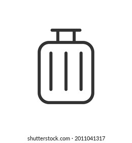 Premium suitcase line icon for app, web and UI. Vector stroke sign isolated on a white background. Outline icon of suitcase in trendy style.