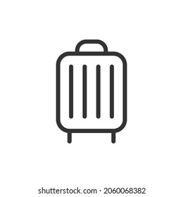 Premium suitcase line icon for app, web and UI. Vector stroke sign isolated on a white background. Outline icon of suitcase in trendy style.