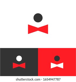 Premium suite design concept. Man tuxedo logomark illustration. Can representing tuxedo, suite, royal, luxury.