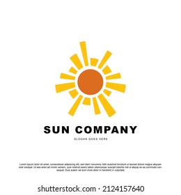 Premium sun logo design vector