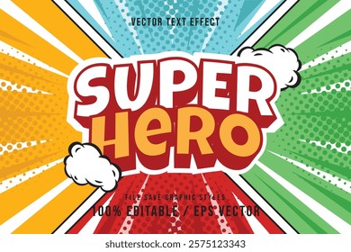 Premium Super Hero text effects can be edited again, suitable poster, template.