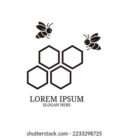 Premium sweet honey logo design with black color