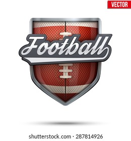 Premium  symbol of American Football label. Symbol of sport or club. Vector Illustration isolated on white background.