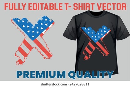 Diseño de camiseta premium con archivo vectorial editable.