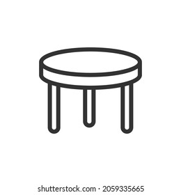 Icono de línea de tabla premium para aplicación, web y interfaz de usuario. Signo de trazo vectorial aislado en un fondo blanco. Icono de contorno de la tabla en estilo de moda.