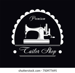 Premium tailor shop black and white promotional poster