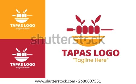 A premium tapas logo suitable for gourmet restaurants, Mediterranean wine bars, and Spanish cultural eateries.