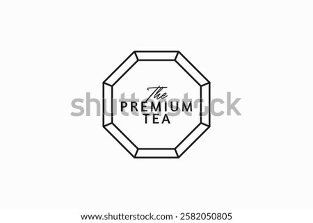 the premium tea iconic logo design vector ideas. creative premium tea symbol logo vector design template with outline, elegant, and minimalist styles