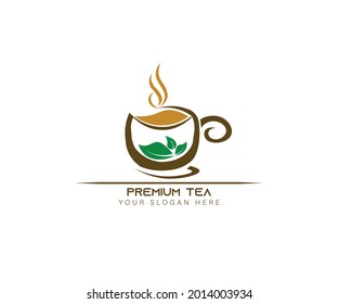 Premium Tea Logo Tea Luxury Logo Stock Vector (Royalty Free) 2015275271