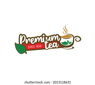 Premium tea logo. vector premium tea template
