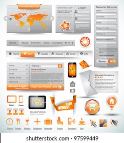 Premium templates and Web stuff master collection: graphs, histograms, arrows, chart, infographics, icons and a lot of related design elements.
