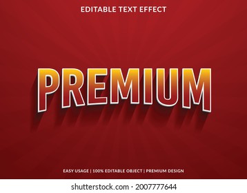 premium text effect template with bold and abstract style use for business brand and logo