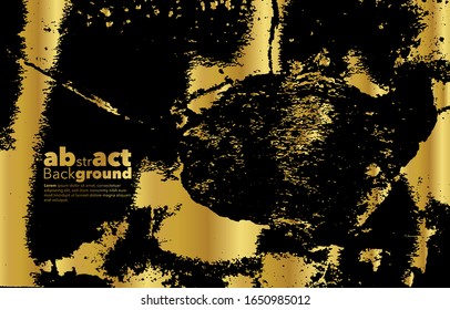 Premium texture. abstract gradients Amber gold on a black and gold background. Gold foil surface. card. Poster. elements design for presentation. Minimal Concept.