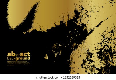 Premium texture. abstract gradients Amber gold on a black and gold background. Gold foil surface. card. Poster. elements design for presentation. Minimal Concept.