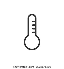 Premium thermometer line icon for app, web and UI. Vector stroke sign isolated on a white background. Outline icon of thermometer in trendy style.