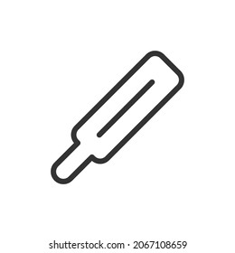 Premium thermometer line icon for app, web and UI. Vector stroke sign isolated on a white background. Outline icon of thermometer in trendy style.