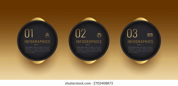 Premium Tres elementos clave para el Vector exitoso de Anuncio de infografía de negocios