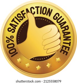 Premium Thumb Anstieg um 100 % Zufriedenheit Vektorgrafik-Garantie