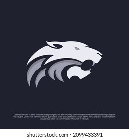 Premium tiger head logo design vector