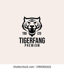 premium tiger head vector logo design