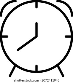 Premium time icon or logo in line style. High quality sign and symbol on a white background. Vector outline pictogram for infographic, web design and app development. free vector image