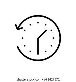 Premium time icon or logo in line style. High quality sign and symbol on a white background. Vector outline pictogram for infographic, web design and app development.