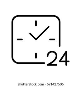 Premium time icon or logo in line style. High quality sign and symbol on a white background. Vector outline pictogram for infographic, web design and app development.