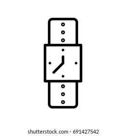 Premium time icon or logo in line style. High quality sign and symbol on a white background. Vector outline pictogram for infographic, web design and app development.